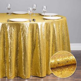 DXPX Table Cloth sequin Sparkling circular patch work silver tablecloth used for wedding parties birthdays family banquets decoration 240426