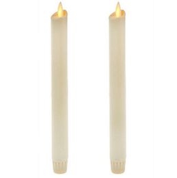 Ksperway Flameless Moving Wick LED Taper Candles Real Wax with Timer and Remote for Home Decoration Set of 2 T2006017937558