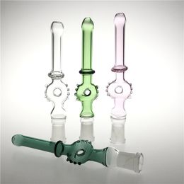 14mm Female Glass NC Nector Collector Rig Stick with 5.9 Inch Thick Pyrec Colourful Glass Hand Smoking Pipes Straw Tube