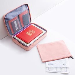 Certificate Storage Bag Box Household Portable Multi-layer Large-capacity Multi-function Document Household Register Passport Card Bag Finis