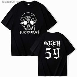 Men's T-Shirts Suicide Boys Shirt G59 Tour 2023 American Hip Hop Gift Fans O-Neck Casual Short sleeved Q240425