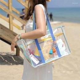 Totes Fashion Transparent Large Tote Bag Designer Clear PVC Women Handbags Luxury Shoulder Crossbody Bags Summer Beach Jelly 2024