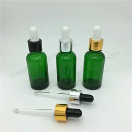 Storage Bottles 10pcs 30ml Empty Green Glass Dropper With Eye Pipette For Essential Oils Lab Chemicals