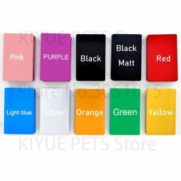 Tags Wholesale 100Pcs Aluminum Business Cards Blanks Card For Customer Laser Engraving Dog ID Tag For Pet DIY Gift Cards 10 Colors