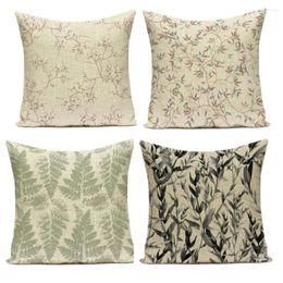 Pillow Leaf Print Floral Sofa Artistic Case Nordic Autumn Home Decor Decorative Pillows 45x45 Cover E2153G