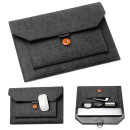 Cases 11.6/13/14/15"Laptop Sleeve Felt Ultralight Notebook Tablet Pad Case Multipocket Pouch Bag Briefcases for Apple Macbook/ Asus