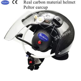 Safety Real carbon material Paramotor helmet High noise cancel headset Close to the ear PPG helmet