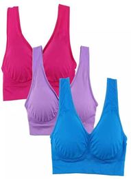 Women Yoga Bra Padded Shirts Vest Breathable Running Fitness Gym Sports Bras Seamless Fitness Underwear Maternity Intimates 9color4820596