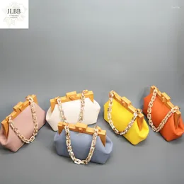 Bag Vintage Luxury Acrylic Chain Wooden Clip Women Shoulder Bags Designer Shell Handbags Brand Crossbody Fashion Lady Purse 2024