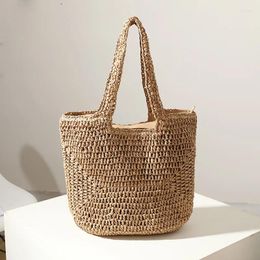 Totes Straw Bag Large Capacity One-shoulder Portable Semicircular Woven Female Seaside Vacation Beach Small