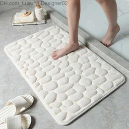 Carpet Cobblestone embossed bathroom mat Non slip carpet used for washbasin bathtub side floor shower room doormat memory foam Q240426