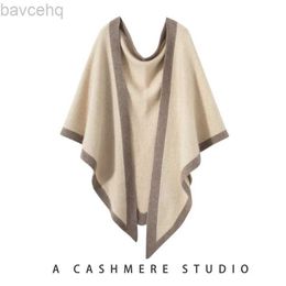 Shawls MERRILAMB High Quality Cashmere Scarf Shawl for Women Winter Outdoor Warm Cashmere Knitted Shawl Isosceles Triangle Pashmina d240426