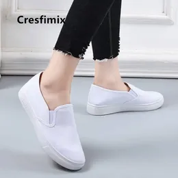 Casual Shoes Cresfimix Women Cute Sweet Comfortable Classic White Platform Ladies Black Canvas Zapatos De Mujer A5711