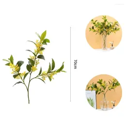 Decorative Flowers Long-lasting Artificial Plant Simulated Decoration Realistic Osmanthus Fragrans Branches Non-withering For Home