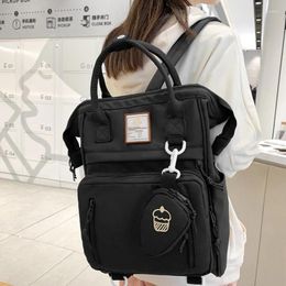 Backpack Double Zipper Multifunction Women School Bags For Teenage Girls Boys Student Shoulder Bag Laptop Cute Mochila