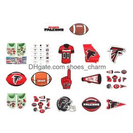 Shoe Parts & Accessories Rugby Football Basketball And Other Sports Pattern Charm For Cro C Jibbit Bubble Slides Sandals Pvc Decoratio Ot2Tp