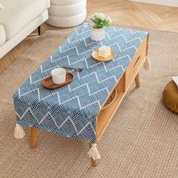 Table Cloth 20013 Small Fresh Cotton And Linen Tablecloth Daisy Rural Student Dormitories White Dustproof Non Slip Decorative C