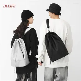 Backpack DYLIFE Large Capacity Women Drawstring Strap Pocket Schoolbag Waterproof Korean Style Fashion And Leisure Bag