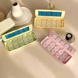 Contact Lens Accessories Frosting Contact Lens Cases L+R Storage Holder Multiple Pairs Beauty Pupil Soaking Container Travel Contact Lens Accessories Box d240426