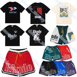 rhude shorts big sixes Rhude T Shirt Designer Mens Tshirt rhude Mesh Sho Fashion Men Women Casual Reflective Skateboard Hip Hop Beach Rhude Pocket High 948