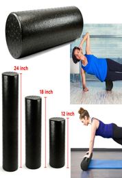 90CM Black Extra Firm High Density Yoga Roer Pilates Exercise Fitness Physio Gym Massage Rehab Injury5225136