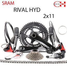 Parts SRAM RIVAL HYD 2X11 22 Speed Road Bike Hydraulic Disc Brake Derailleur Groupset 50X34T 170mm 2Piston Bicycle Shifter Kit