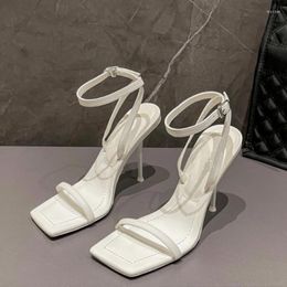 Sandals Design Buckle Strap Modern Women Fashion Summer High Heels Sexy Open Toe Night-club Shoes Zapatos Mujer Black Color
