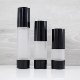 Storage Bottles 15ml Airless Bottle Black Pump Lid Bottom Lotion/emulsion/foundation/essence/oil/essence Serum Toner Blance Cosmetic Packing