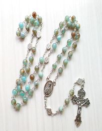 Italy Hot Sale Retro Rosary Catholic Jewelry Virgin Jesus Christian Religion Men And Women Necklace5780576