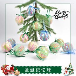 Christmas Decorations Festive Tree Dress Up Painted Memory Ball Pendant Shopping Mall Window Scene Layout Paper Bag
