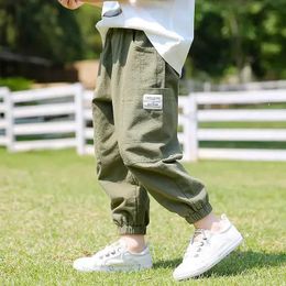 Trousers Casual pants for baby boys loose fitting harem childrens goods pants cotton and linen childrens sports pantsL2404