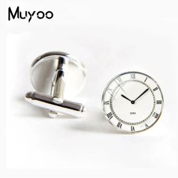 Links 2018 New London Cufflinks See Twins Round Dome Steampunk Vintage Jewelry Painting Watch Pattern Cuff Best Gifts For Men