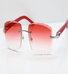 Superior Suppliers Rimless Glasses Woman Red Aztec SunGlasses Metal Mix Arms 3524012 SunGlasses Unisex Sunglasses Carved Lens C De1907599