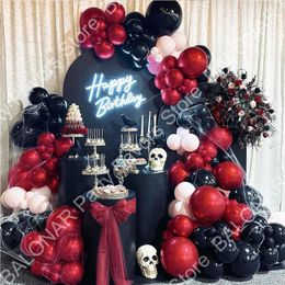Party Decoration 113/108pcs/Set Halloween Red Black Balloons Garland Arch Kit With Outdoor And Indoor Supplies Home