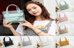 Women Jelly bag handbags 7 colors Female Transparent cuboid Bags Designer Shoulder Bag crossbody messenger Phone Pouch EJY3373252310