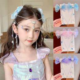 Wholesale Price Lovely Pink Colours Baby Girl Hair Accessories Hot Sale Mesh Alloy Headband Cute Soft Candy Colour Girl Infant Hair Headband Bow Style Hair Bands