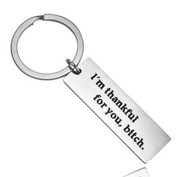 Friend Thank You Gift I039m Thankful for You Bitch Friendship Keychain Friend Appreciation Gift Key Chain Keyring BFF Jewe1504923