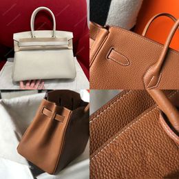 Shopper Designer Shoulder Duffle Bag Tote 35Cm 30Cm 25Cm Womens Genuine Leather Black White Brown Bags Borsa Di Design High Quality s Original Quality