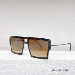 Sunglasses 2024 Fashion Super Large Square Flat Top Brand Design Unisex Frame Gradient UV400