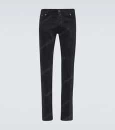 Designer jeans men kiton a metà crisi jeans dritti pantaloni lunghi per uomo pantaloni di denim solido nuovo stile