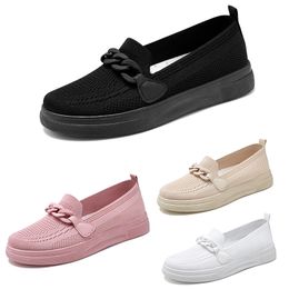 Free Shipping Women Running Shoes Low Flat Solid Breathable White Black Pink Khaki Womens Trainers Sport Sneakers GAI