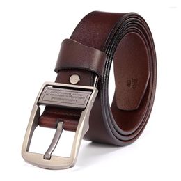 Belts Men's Genuine Leather Belt Alloy Needle Buckle Delicate Texture Not Easy To Crack Long-lasting Use High-quality Cowhide