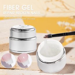 Gel Fibre Gel 55g Fibreglass Builder Nail Gel Polish for Reparing Broken Nails Semi Permanent Construction UV Gels Beautilux