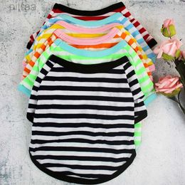 Dog Apparel Summer Stripe Dog Tshirt Vest Pet Clothing for Small Dogs Yorkshire Terrier Shih Tzu Shirts Puppy Cat Clothes chaleco para perro d240426