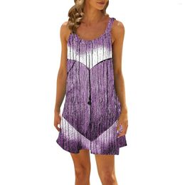 Casual Dresses Women's Reviews Many Clothes Summer Vestidos Para Mujer Elegantes Y Bonit Loose Fitting Sleeveless Skirt Print Slip Dress