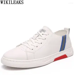 Casual Shoes Leather Men Platforms Mens Sneakers White Designer Man Chaussure Homme Zapatillas Hombre