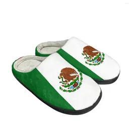 Slippers Mexico Country Flag Emblem Pattern Woman Men Spring Autumn Home Cotton Slipper Breathable Soft Comfortable Custom Image