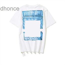 White Luxury Summer Mens t Shirt Religious Oil Paint Women Brand T-shirts Back Arrow x Tshirt Hip Hop Loose Tees T-shirt Short Sleeve Couples Tshirts