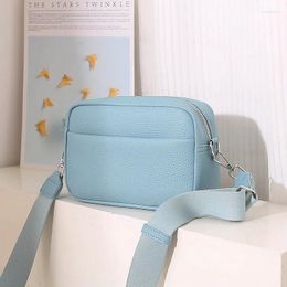 Evening Bags Classic Shoulder Women Purses And Handbags Wide Fabric Strap Crossbody Solid Bag Ladies Daily Use Zipper PU