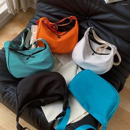 Totes Large Capacity Chest Bag Casual Half Moon Shape Nylon Shoulder With Adjustable Strap Pure Color Sling Women Men
